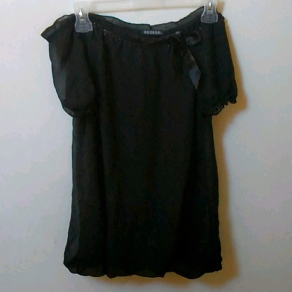 George Black Mesh T-Shirt